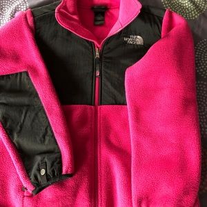 Girls pink north face